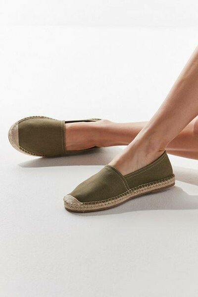 Espadrilles vert tréillis