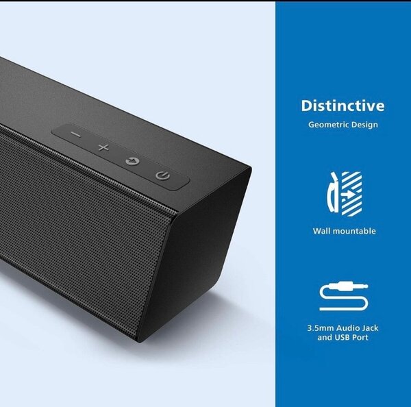 PHILIPS B5306 2.1-Channel Soundbar with Wireless Subwoofer &