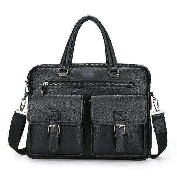 Leather briefcase bag