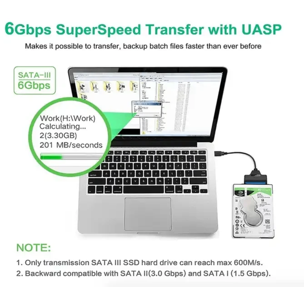 USB to SATA Adapter Cable