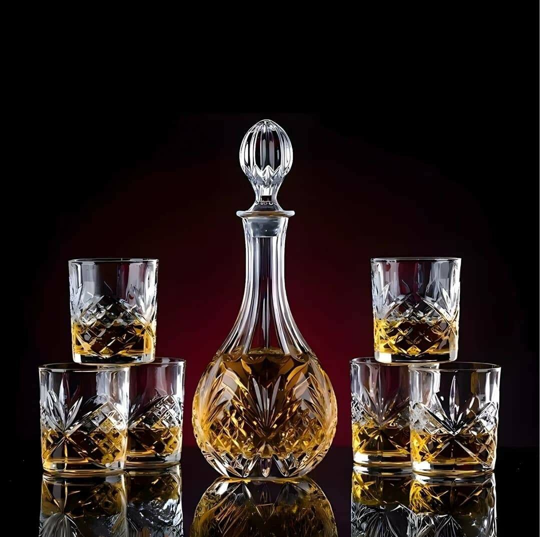 Ensemble raffiné de verres à w