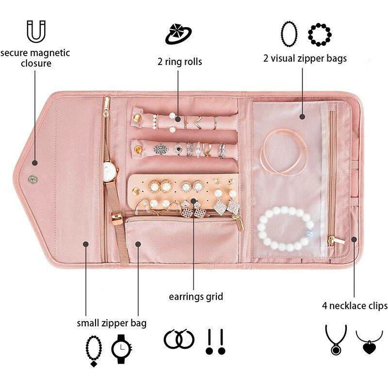 Cotton padded jewelry organizer (portable)