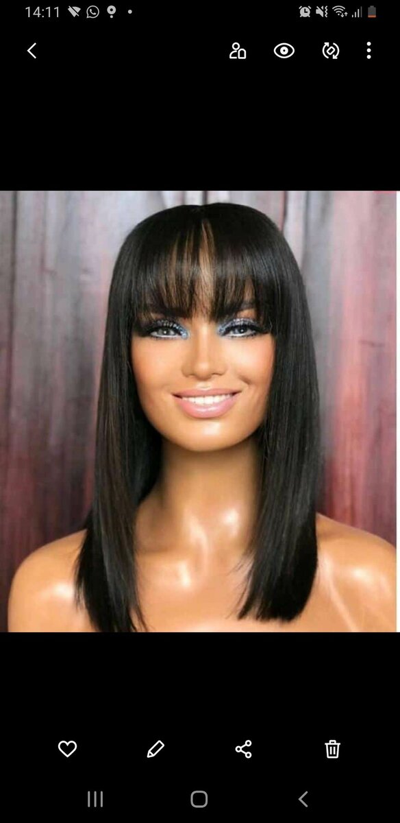 Fringe straight hair