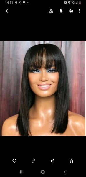 Fringe straight hair