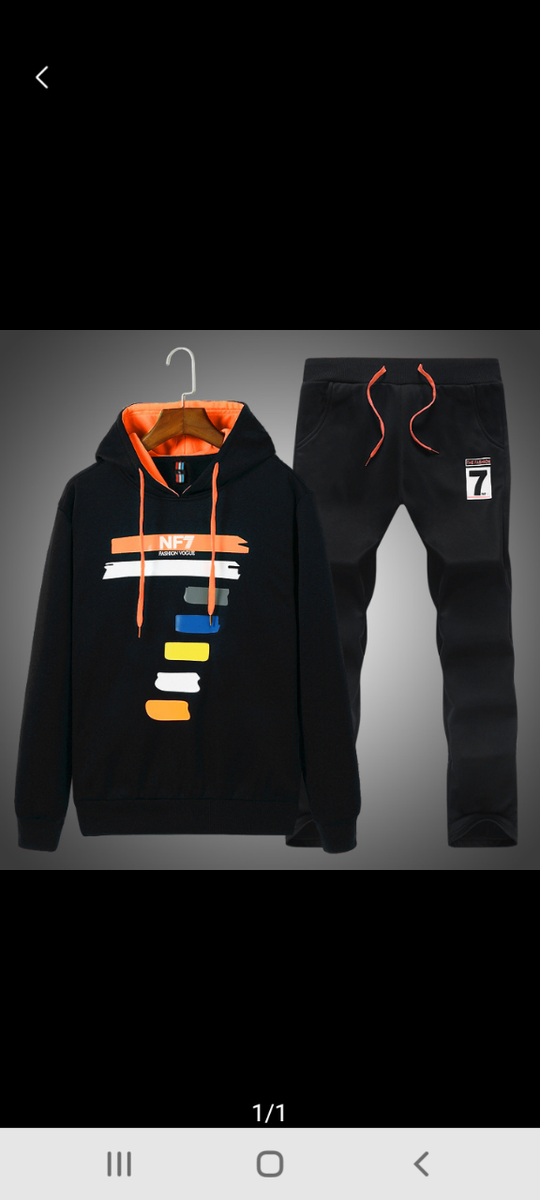 Men's hoodie top and down