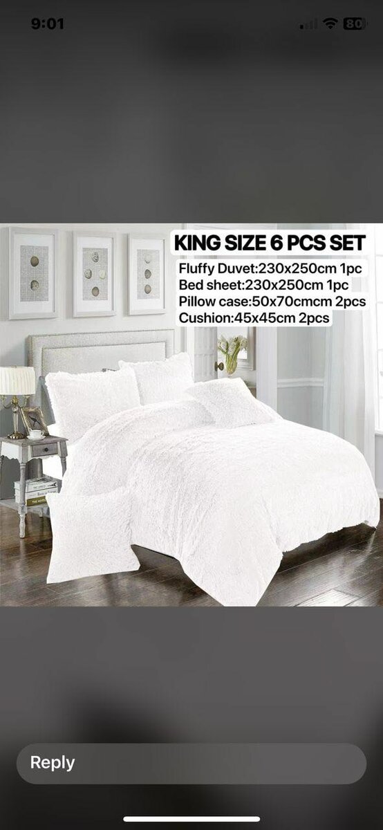 Fluffy duvet set