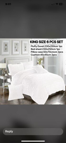 Fluffy duvet set
