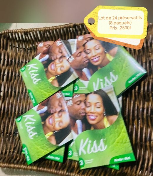 Lot de 24 préservatifs kiss