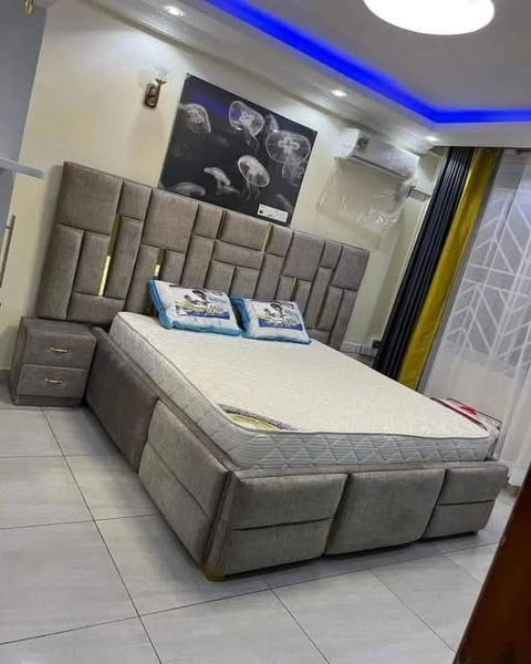 gray bed soft