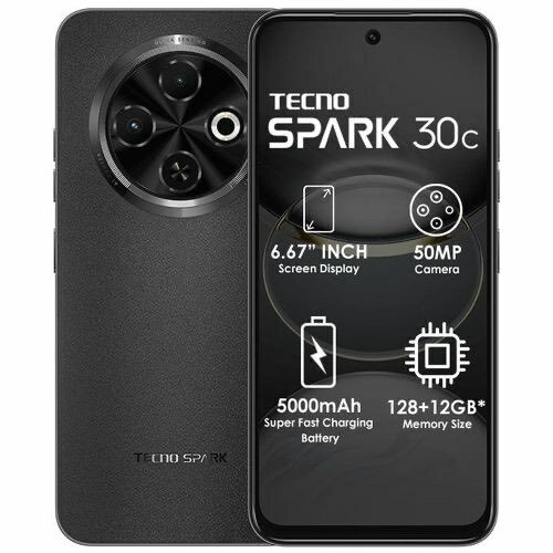 TECNO Spark 30C - 6.8'' - 256GB ROM - 4GB RAM - 50MP Rear/8M
