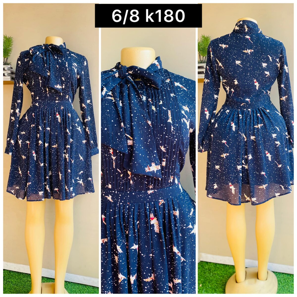 blue dress