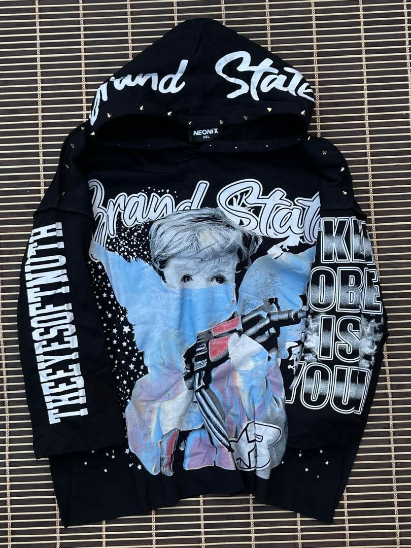 Sweat à capuche imprimé Star
