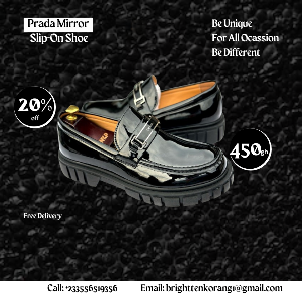 Prada Loafer Mirror Slip-on Shoe