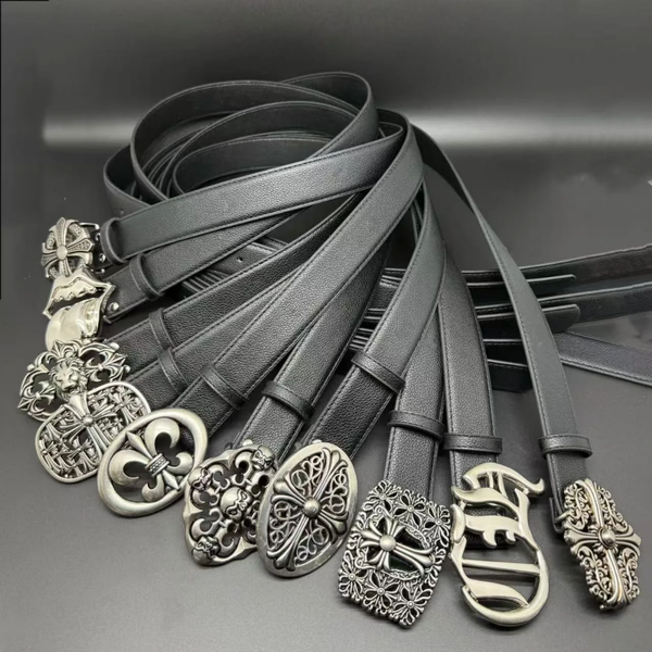 Ceinture en cuir avec boucles