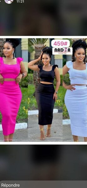 Top and skirt
