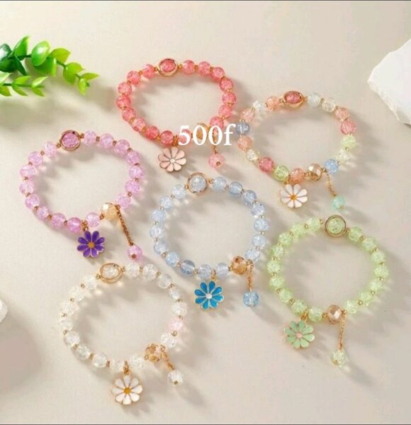 Bracelets colorés en perles