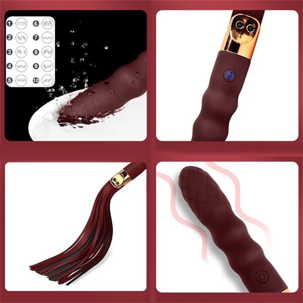 2in1 whip and 10 speeds vibrator