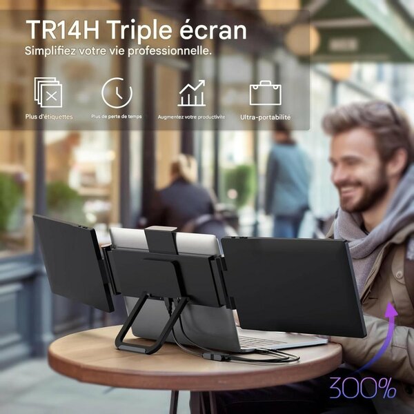 Support d'écran triple pour ordinateur