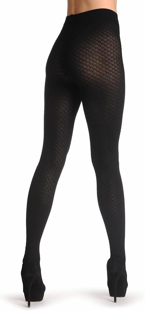 Collants noirs à motif
