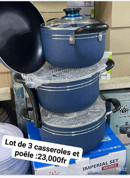 Ensemble de marmites