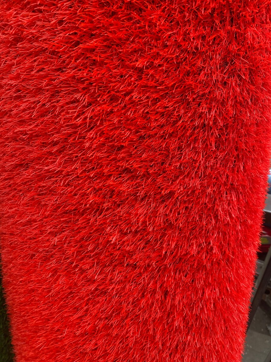 Red grass carpet
