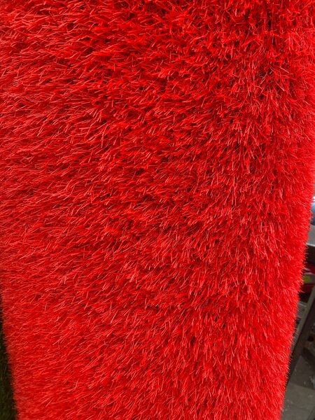 Red grass carpet
