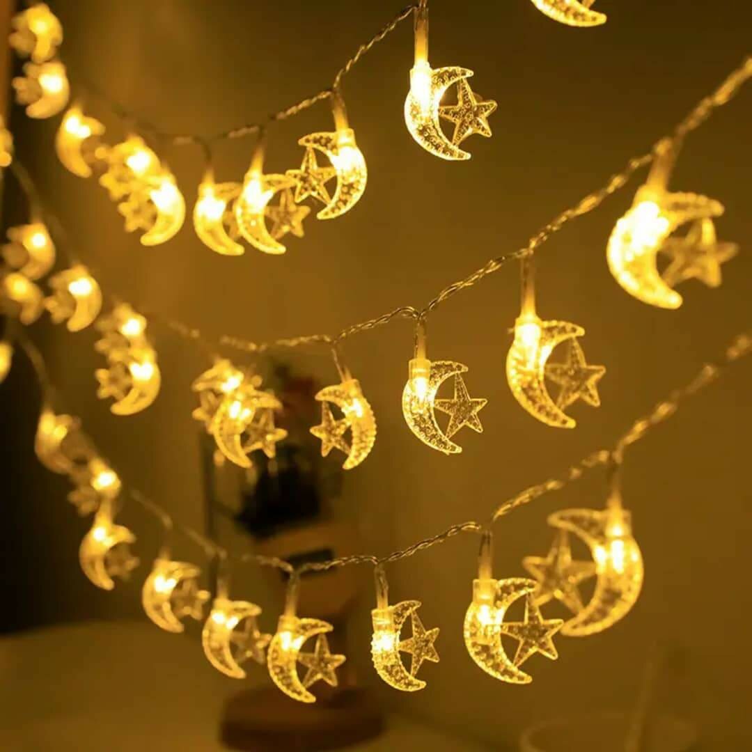 Guirlande lumineuse lune étoile