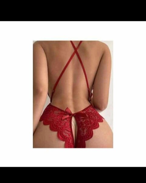 Body en dentelle rouge sexy