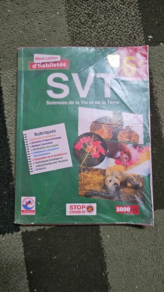 Cahier SVT 6ème