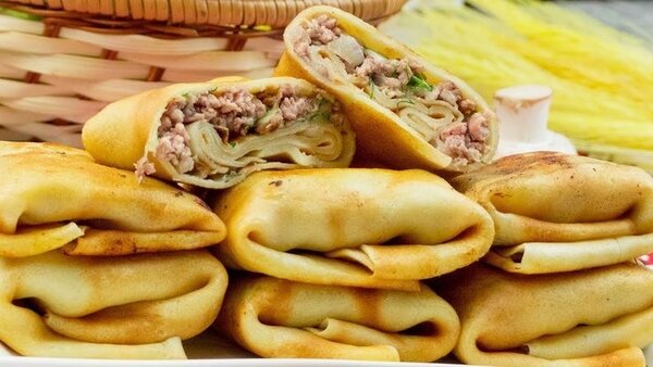 Crêpes fourrées à la viande