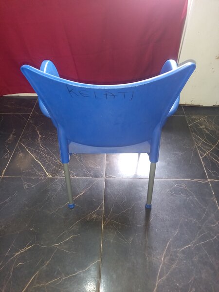 plastic chairs.