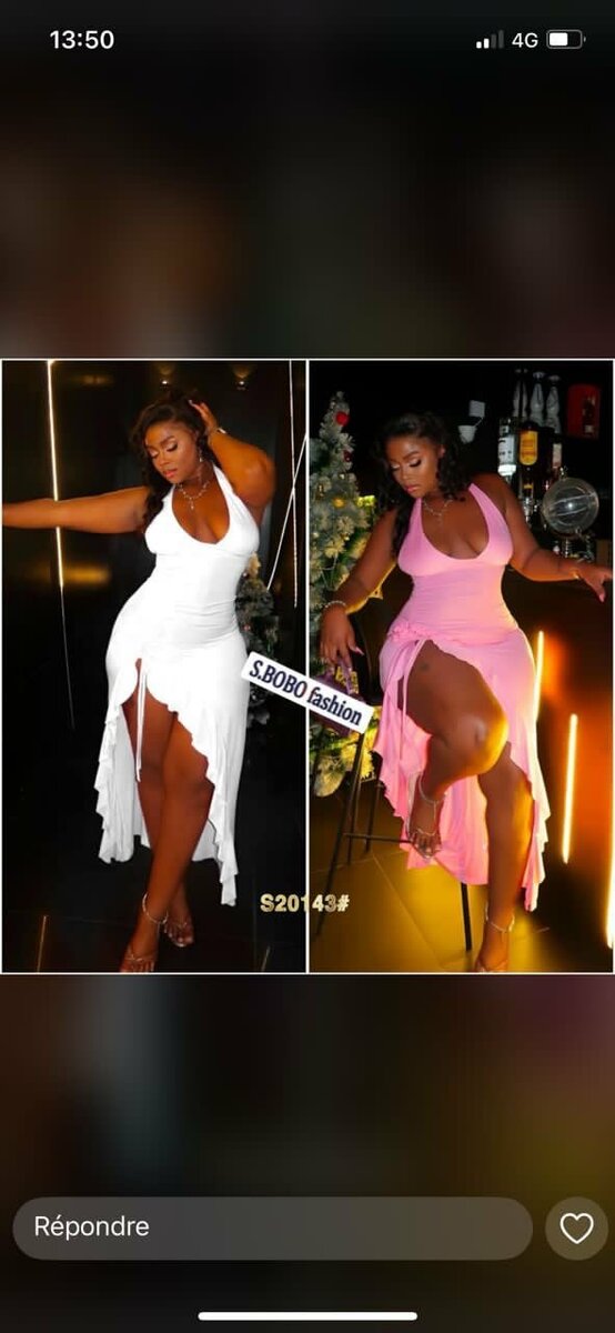 Robe Maxi Échancrée Femme