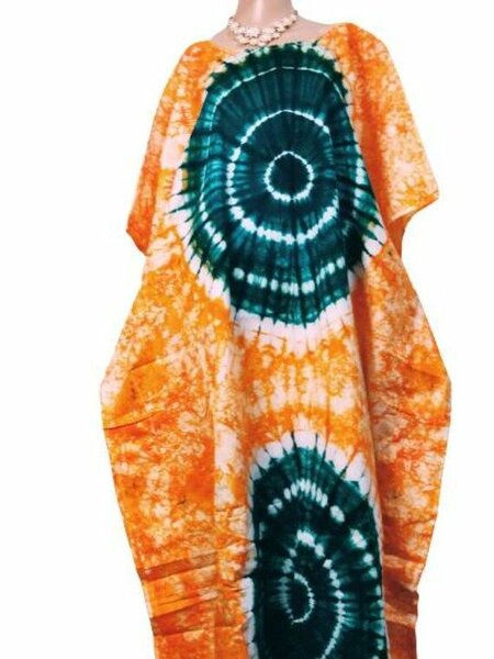 Robe caftan tie-dye coloré