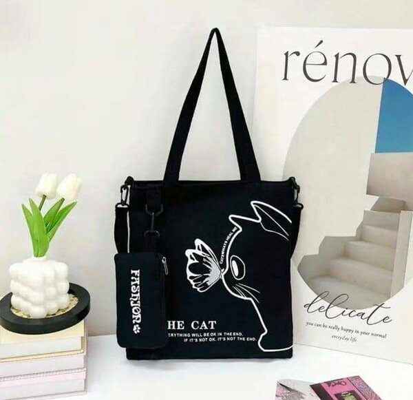 Sac Tendance Chat en Toile