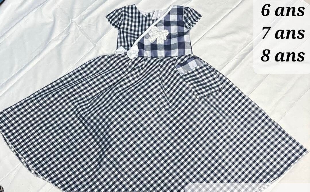 Robe d'école pour fille 6-8 an