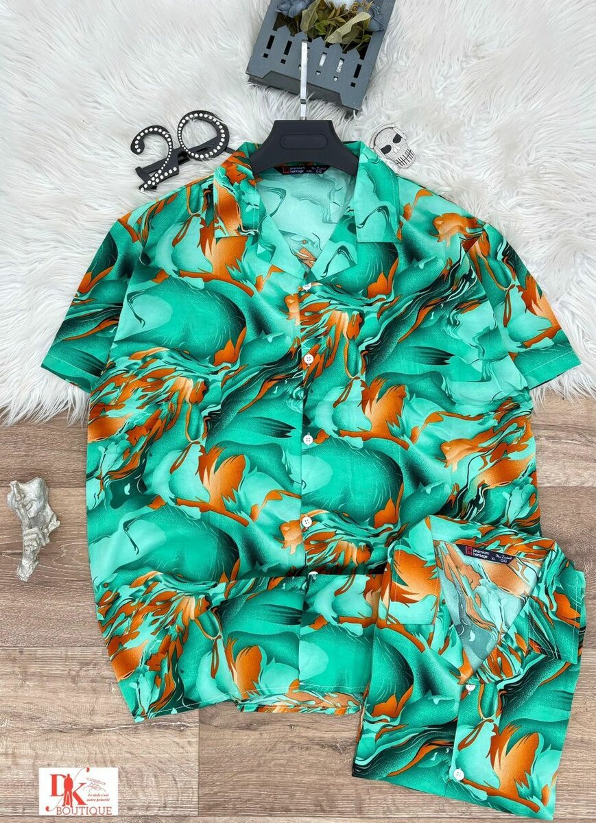 Chemise à motif abstrait été