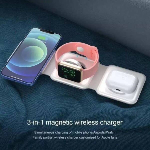 Chargeur sans fil 3-en-1 magnétique