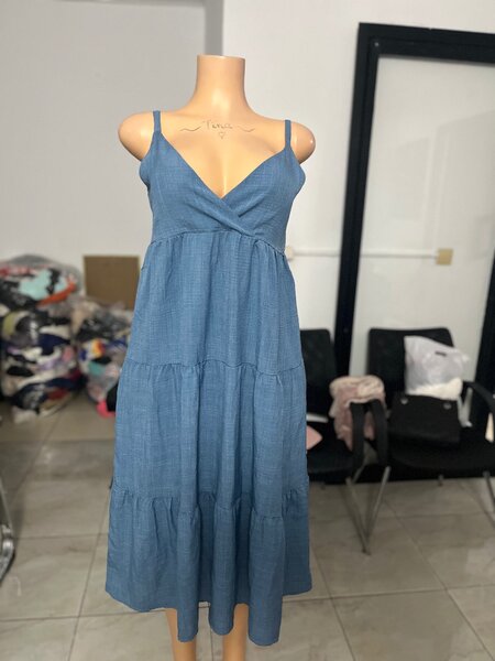 Robe longue en jean chic