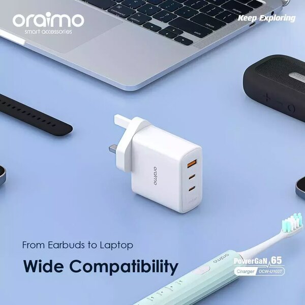oraimo PowerGaN 65 65W Wall Charger Kit