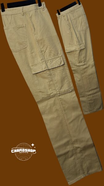 Pantalon cargo beige homme