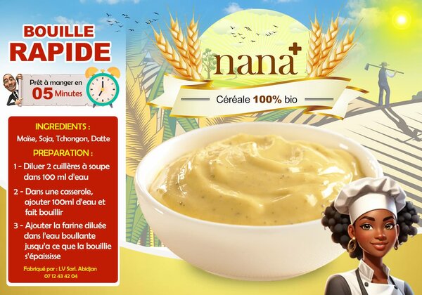 Bouille rapide. Maïs, soja, tchongon et datte. 250g