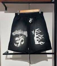 Shorts noirs unisexe imprimés