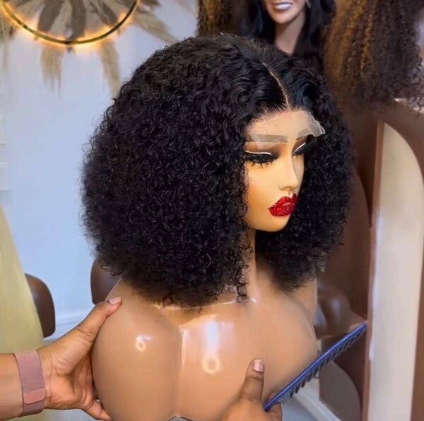 Jerry curls and a bangs wigs