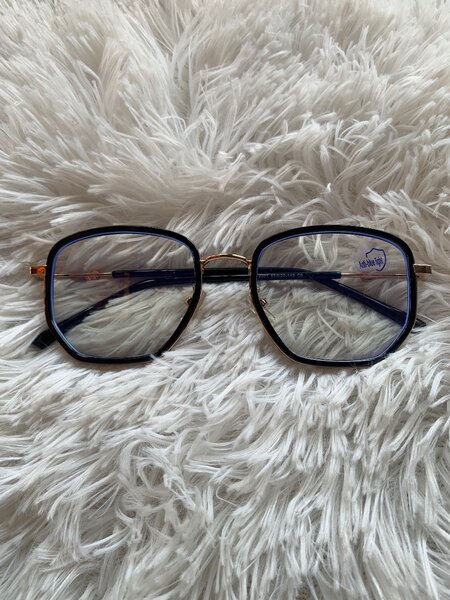 Optical blue lens frame
