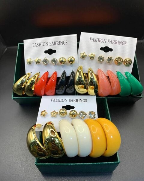 6 in 1 earrings set