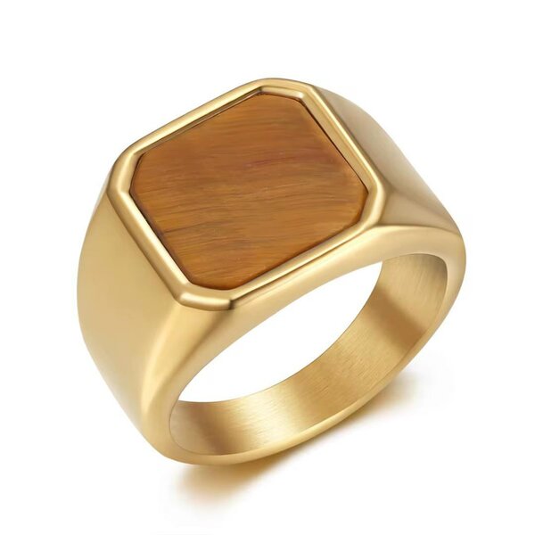 Bague Chevalière en Acier Inoxydable
