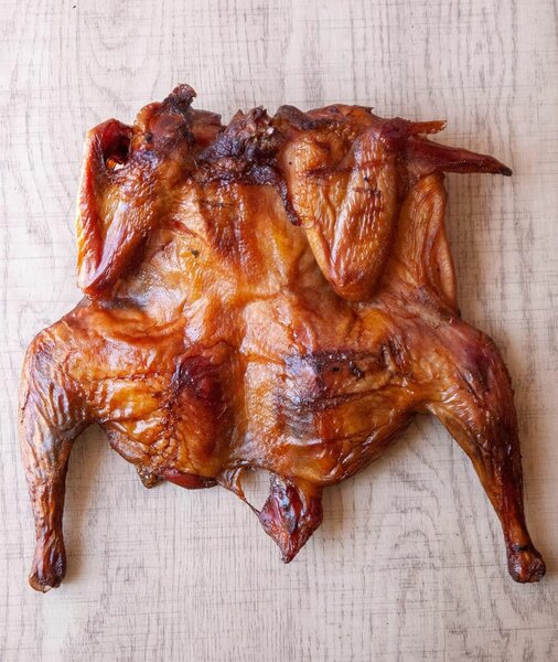 Poulet pondeuse fumé local