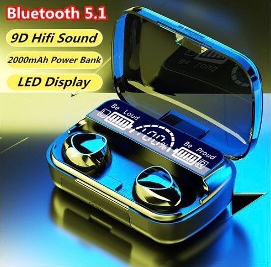 Earbuds with PowerBank M10 Black