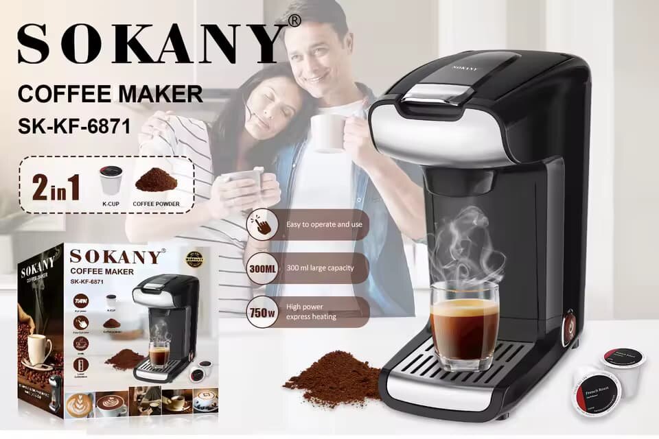 Sokany Cafetière 2 en 1 750W