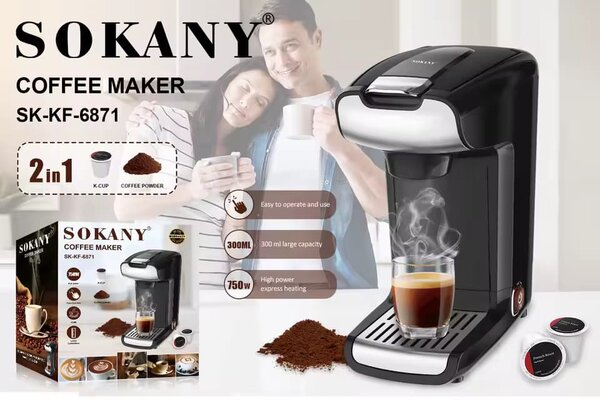 Sokany Cafetière 2 en 1 750W